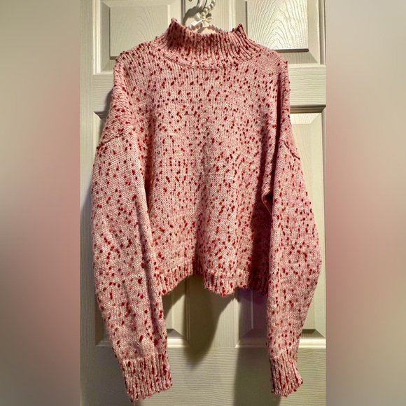 Women’s Lauren Conrad sweater - pink and red - large - gently used - Picture 2 of 4
